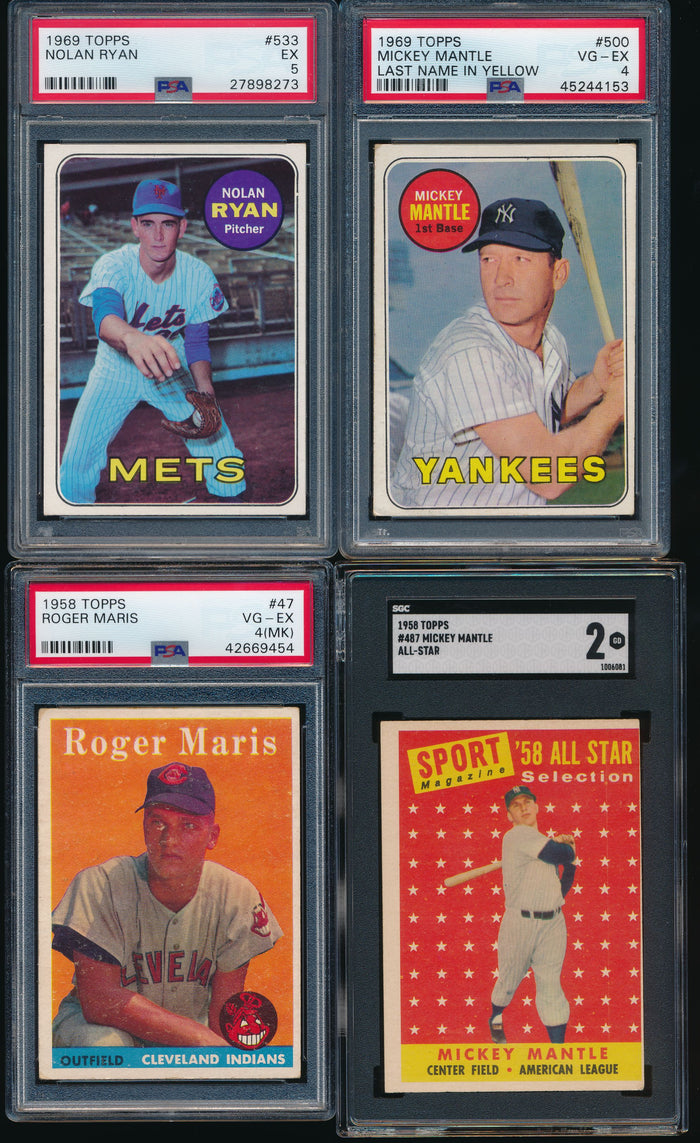 Post-WWII Graded Mega Mixer (40 spots) featuring a 1956 Topps Mantle PSA 5 (Limit 5 per person)