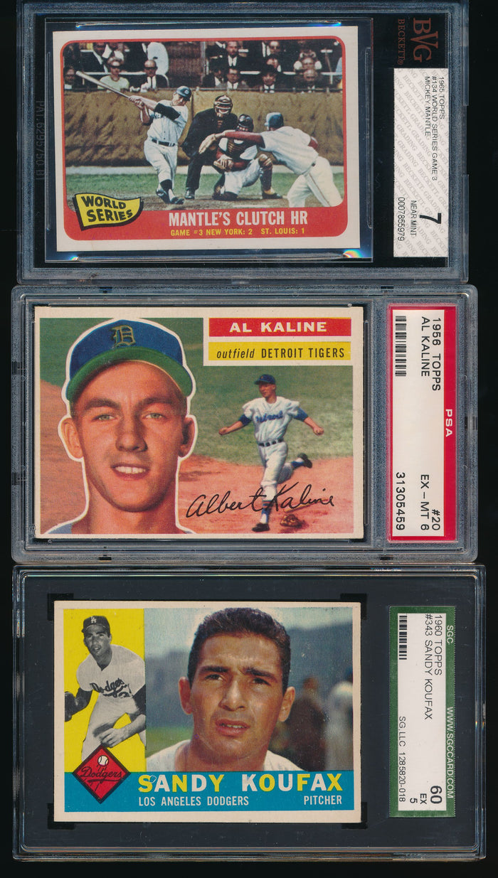Post-WWII Graded Mega Mixer (40 spots) featuring a 1956 Topps Mantle PSA 5 (Limit 5 per person)