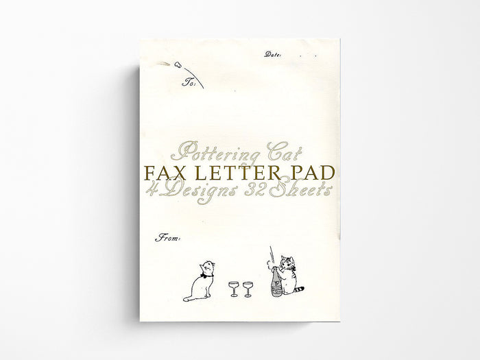 Pottering Cat Fax Letter Pad Writing Sheets