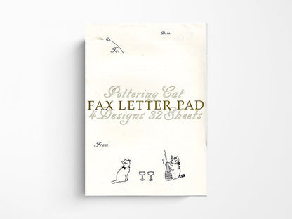 Pottering Cat Fax Letter Pad Writing Sheets