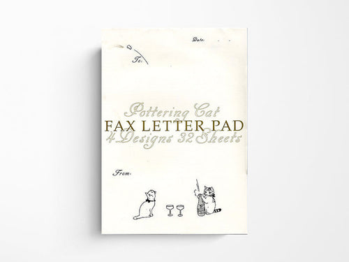 Pottering Cat Fax Letter Pad Writing Sheets