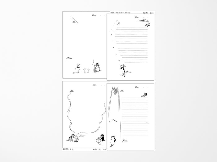 Pottering Cat Fax Letter Pad Writing Sheets