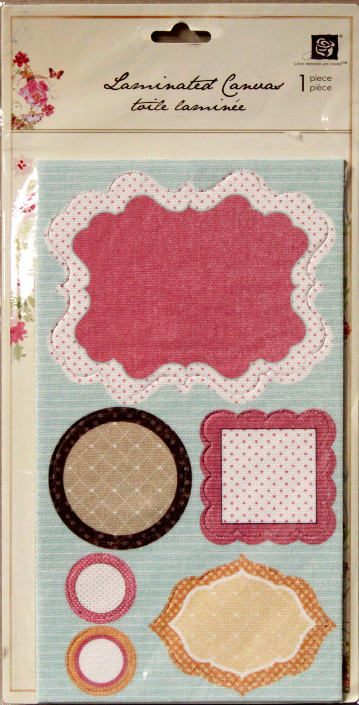 Prima Laminated Canvas Frames Punch-out Adhesive Chipboard Embellishments - SCRAPBOOKFARE