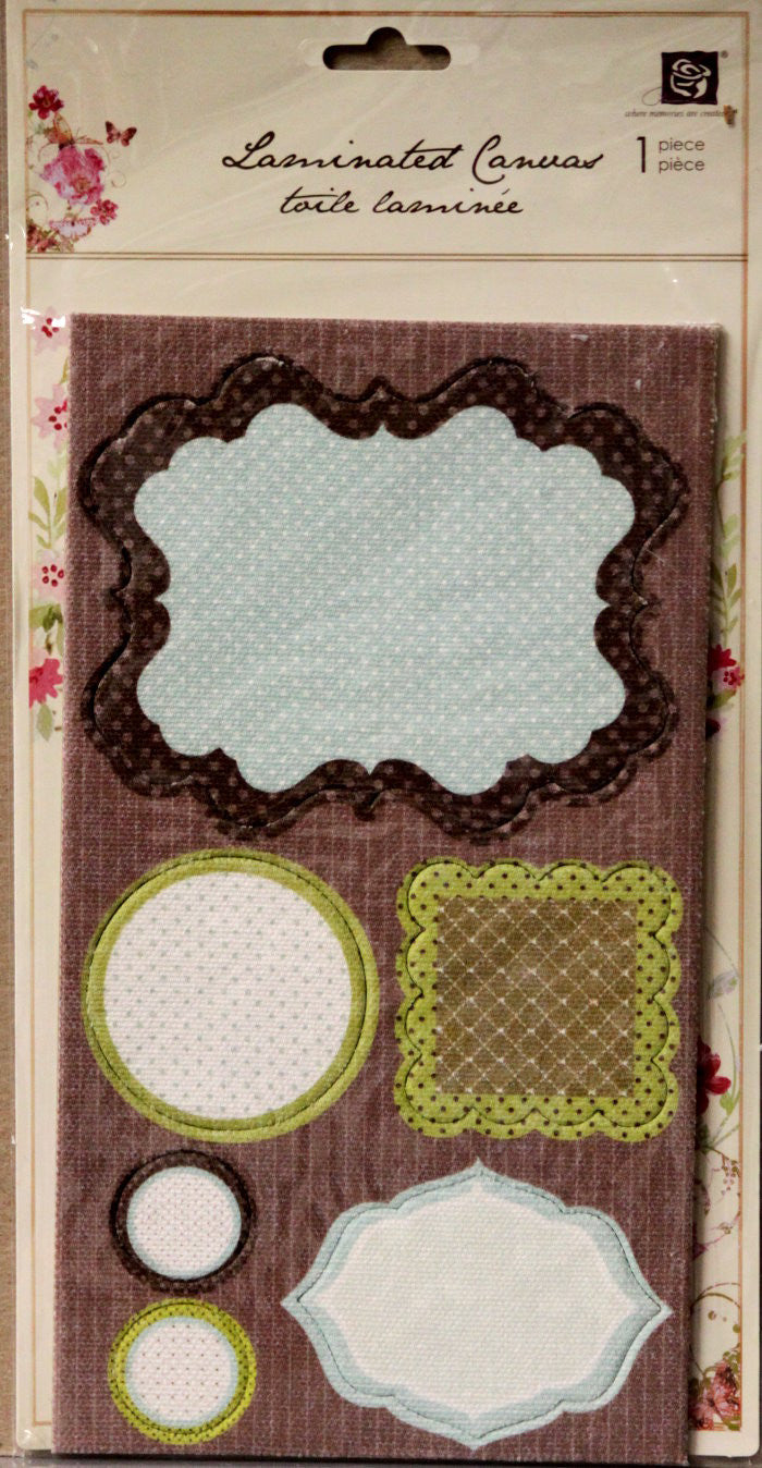 Prima Laminated Canvas Punch-out Adhesive Chipboard Embellishments - SCRAPBOOKFARE