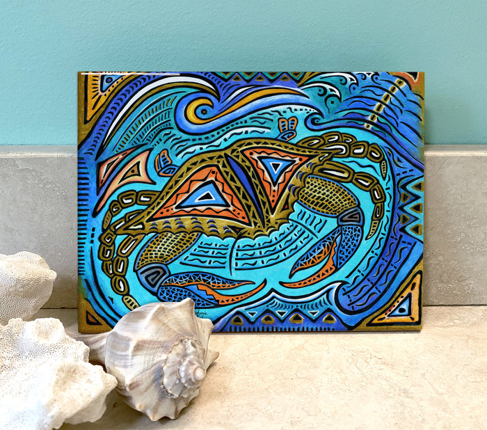 Primitive Crab Ceramic Tile