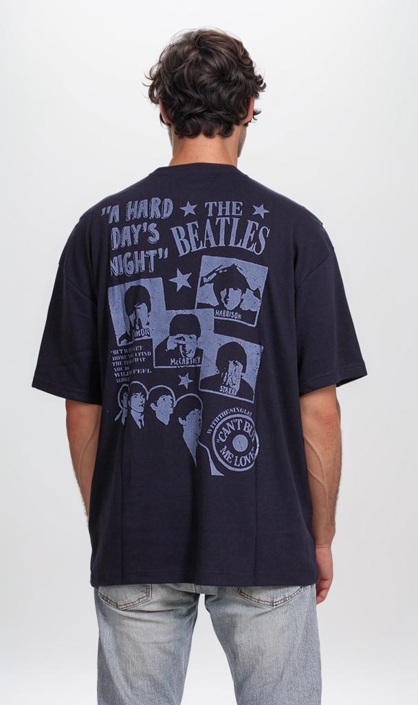 R204831 - Beatles Graphic Oversized T-Shirt – Navy Blue