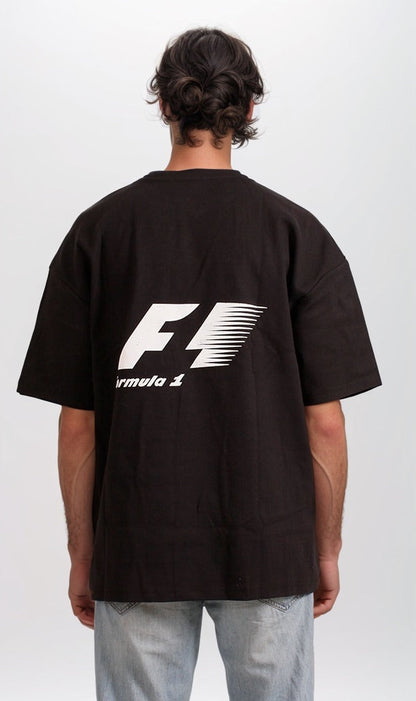 Racing Confidential Graphic Crew-Neck T-Shirt - Black - R204827