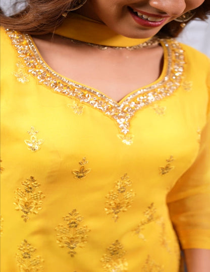 Radiant Yellow Sharara Set