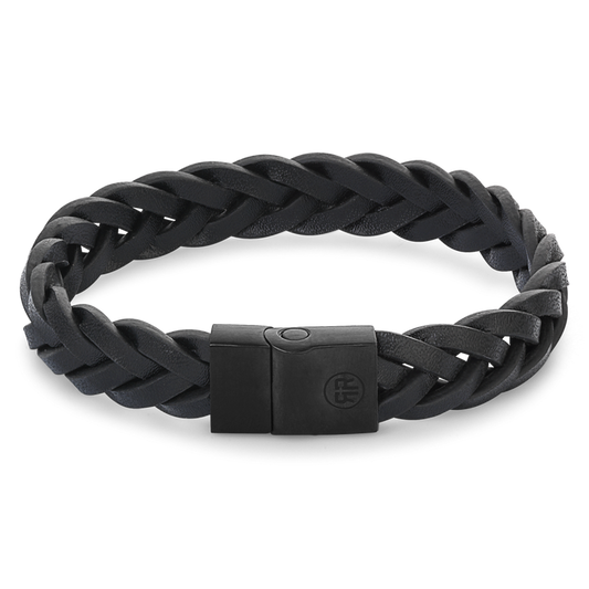 Rebel & Rose Full Metal Braided Black Black - RR-M0026-B-L