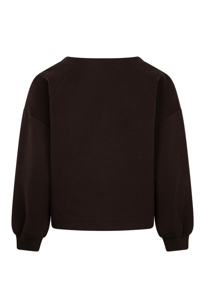 Back view of Red Button SRB4998 Skyler Top Long Sleeves Scuba Espresso by Red Button. Shop Red Button at Dotique.