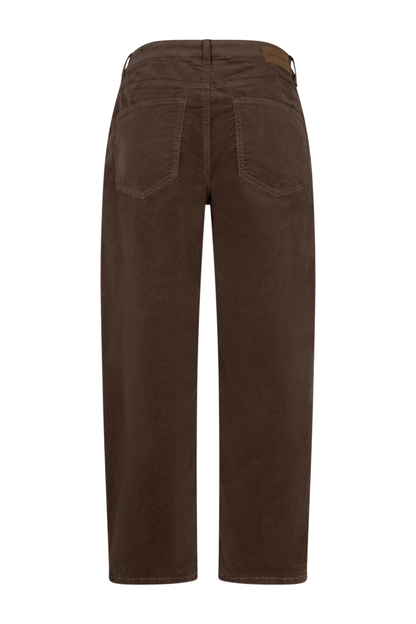 Red Button SRB5021 Caitlina 19w Fine Cord Trousers L30 Mud back view Shop Red Button at Dotique