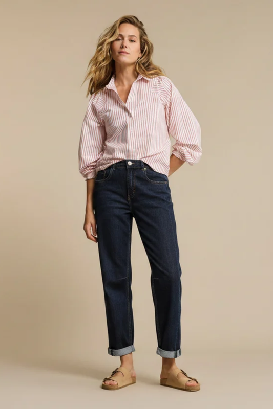 Red Button SRB5032 Caitlina Side Patch Dark Stone Jeans L29 worn by model Shop Red Button at Dotique