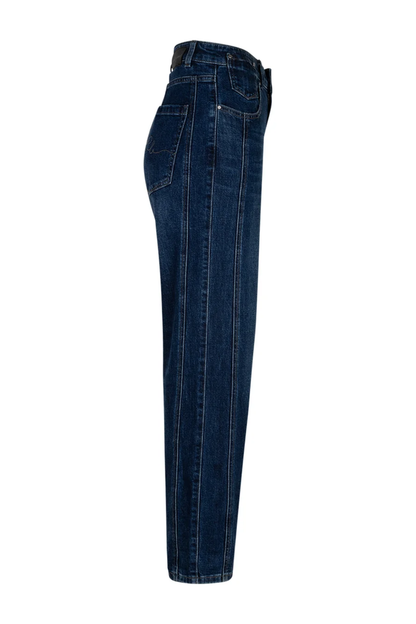 Red Button SRB5032 Caitlina Side Patch Dark Stone Jeans L29 side view Shop Red Button at Dotique