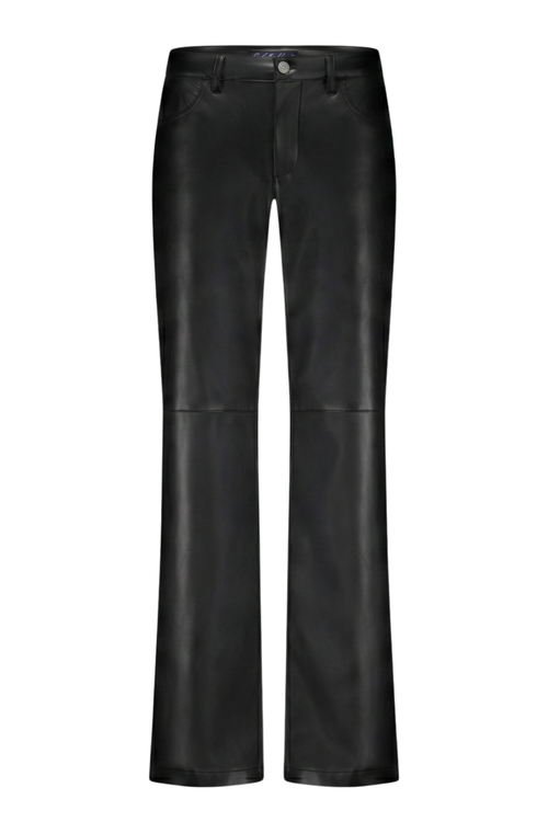 Red Button SRB5077 Colette Faux Leather Trousers L33 Black front view Shop Red Button at Dotique