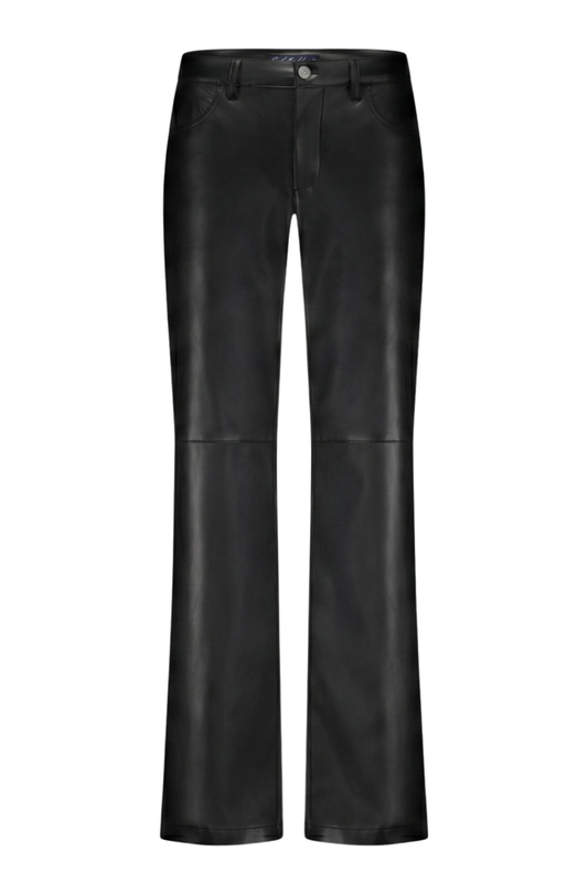 Red Button SRB5077 Colette Faux Leather Trousers L33 Black front view Shop Red Button at Dotique