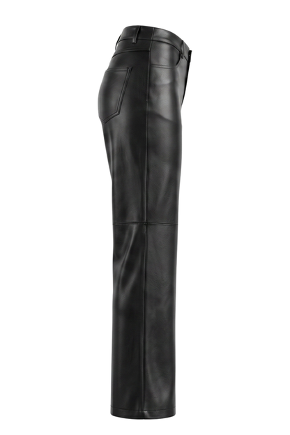 Red Button SRB5077 Colette Faux Leather Trousers L33 Black side view Shop Red Button at Dotique