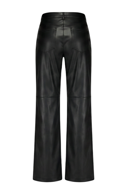 Red Button SRB5077 Colette Faux Leather Trousers L33 Black front view Shop Red Button at Dotique
