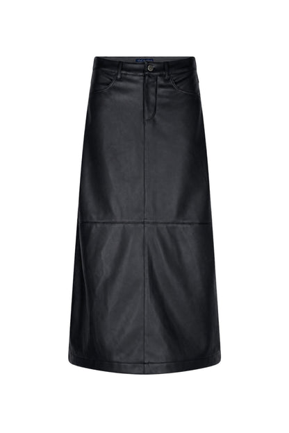 Red Button SRB5078 Alina Faux Leather Skirt Black front view Shop Red Button at Dotique