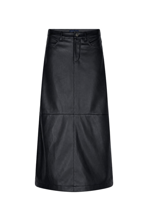 Red Button SRB5078 Alina Faux Leather Skirt Black front view Shop Red Button at Dotique
