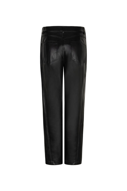 Red Button SRB5079 Caitlina Faux Leather Trousers Black L28 front view Shop Red Button at Dotique