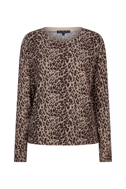 Red Button SRB5084 Sweet Animal Print Jumper Burgundy front view Shop Red Button at Dotique