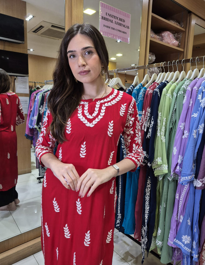 Chikankari kurti shop new arrivals
