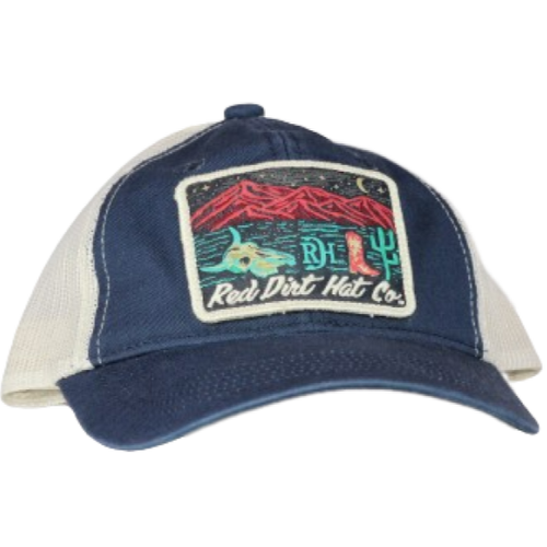 Red Dirt Hat Co. "Mirage" Hat in Navy/Tan