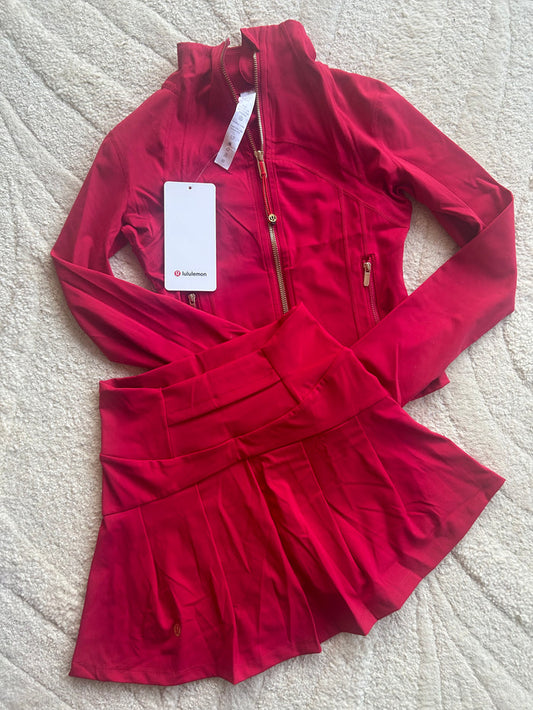Red Lulu skirt set