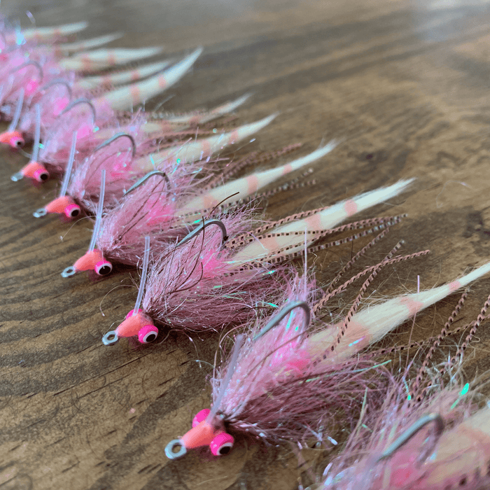 Sight Cast Redfish Cracklin Sight Cast Shrimp Pink 2 Flies Rivers and Glen Trading Co