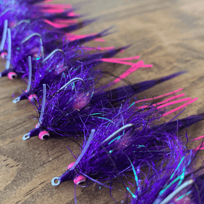 Sight Cast Redfish Cracklin Sight Cast Purple/Black/Pink 2 Flies Rivers and Glen Trading Co