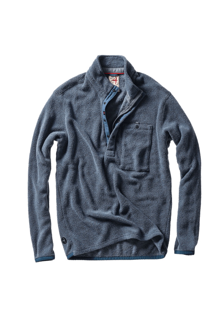 Relwen Terry Snap-Zip Mock Relwen Cadet Navy / L Men's Pullovers Rivers and Glen Trading Co