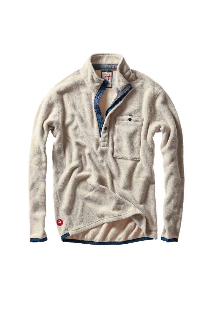 Relwen Terry Snap-Zip Mock Relwen Biscuit / XL Men's Pullovers Rivers and Glen Trading Co