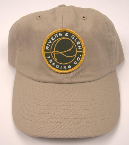 R&G Dad Hat Khaki/Green Patch Rivers & Glen Trading Co. Hats Khaki/GreenPatch Headwear Rivers and Glen Trading Co