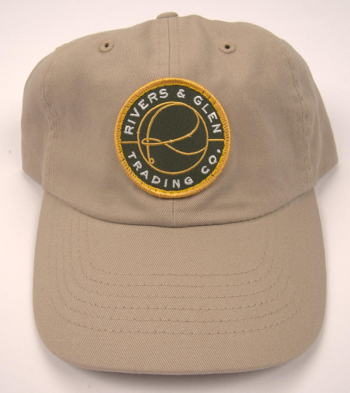 R&G Dad Hat Khaki/Green Patch Rivers & Glen Trading Co. Hats Khaki/GreenPatch Headwear Rivers and Glen Trading Co