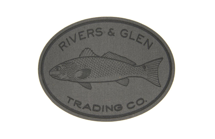 R&G Oval Redfish Fly Patch Wedge Dark Grey Fly Patch Rivers and Glen Trading Co