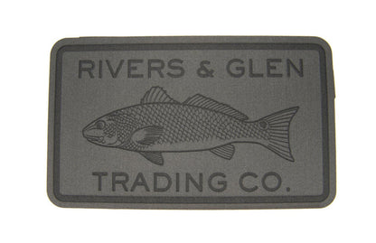 R&G Rectangular Redfish Fly Patch Wedge Dark Grey Fly Patch Rivers and Glen Trading Co