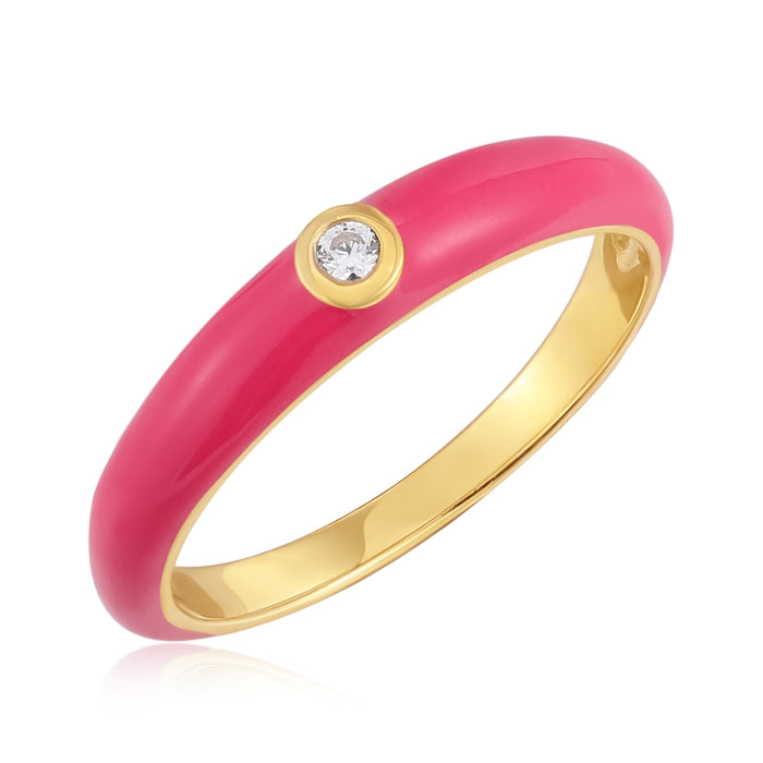 Ring Zirkonia Emaille