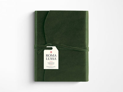 Roma Lussa Leather Journal - Green