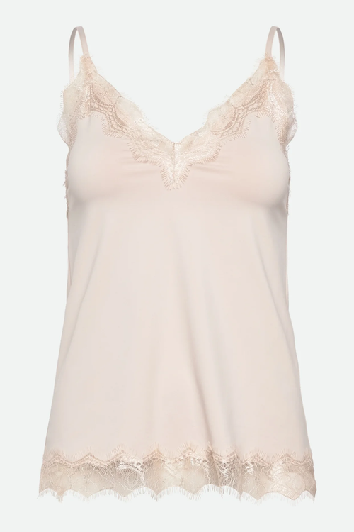 Rosemunde 102507 RWBridget Sleeveless Lace Strap Top Cacao by Rosemunde. Shop Rosemunde at Dotique.