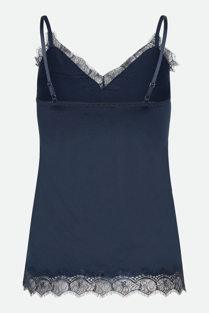 Rosemunde 102507 RWBridget Sleeveless Lace Strap Top Navy by Rosemunde. Shop Rosemunde at Dotique.
