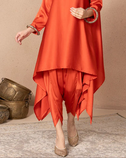 Rust Orange Zola Tulip Pants