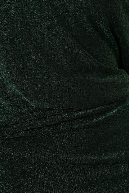 Petal and Pup USA DRESSES Santiago Off Shoulder Midi Dress - Emerald