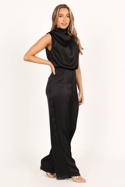 Petal and Pup USA Rompers Savannah One Shoulder Jumpsuit - Black