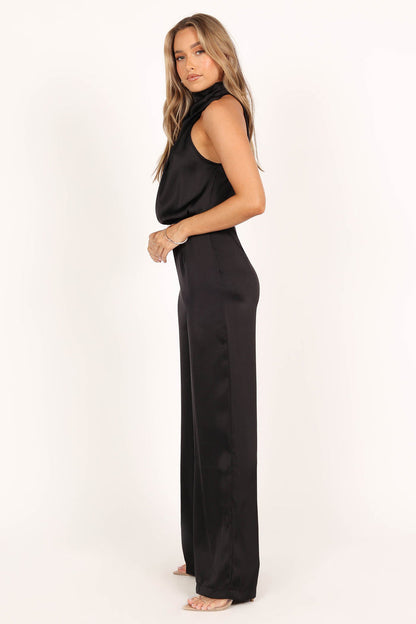 Petal and Pup USA Rompers Savannah One Shoulder Jumpsuit - Black