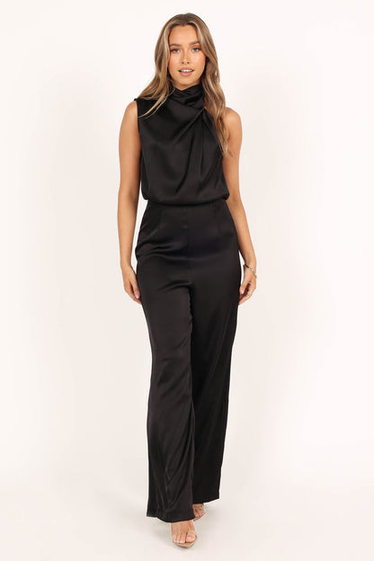 Petal and Pup USA Rompers Savannah One Shoulder Jumpsuit - Black