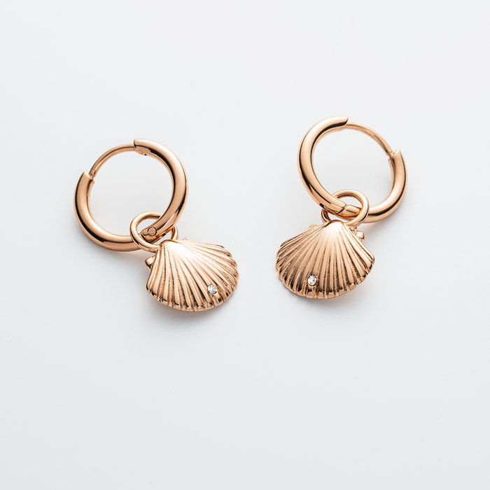 Scallop Ohrring Roségold