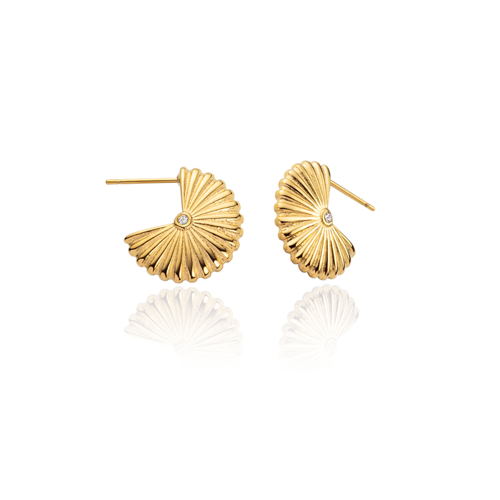 Scallop Ohrstecker Gold