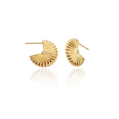 Scallop Ohrstecker Gold