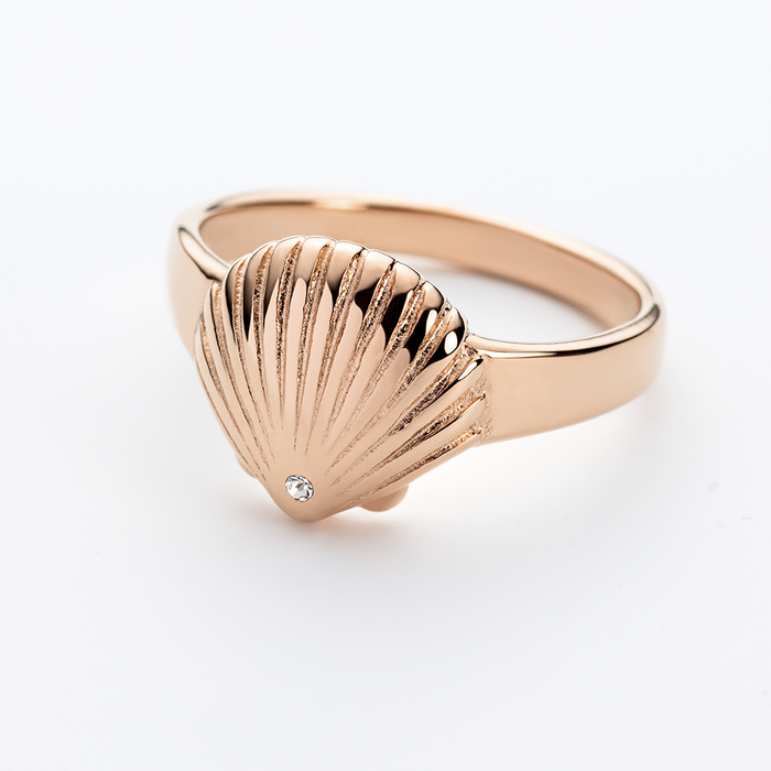 Scallop Ring Roségold