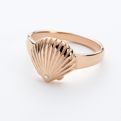 Scallop Ring Roségold